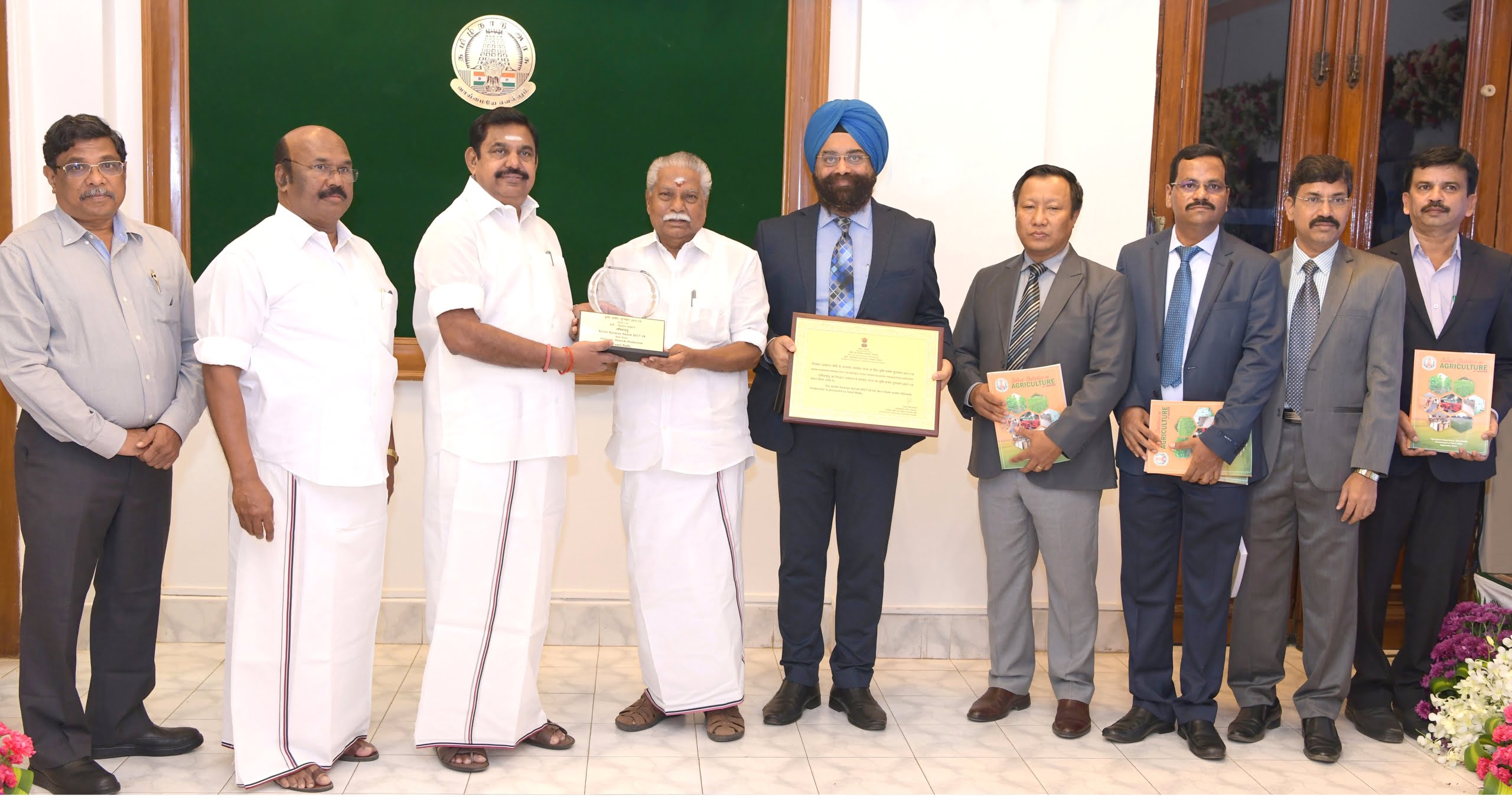 கிருஷி கர்மான் Pachai boomi krishi karman award to tn govt scaled